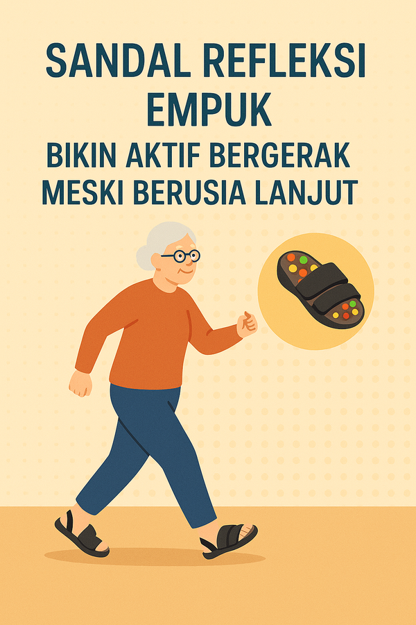 Sandal Refleksi Empuk Bikin Aktif Bergerak Meski Berusia Lanjut