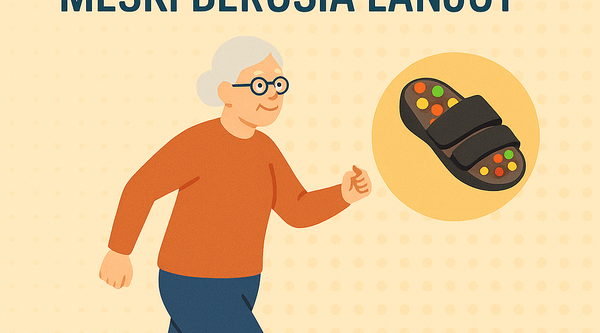 Sandal Refleksi Empuk Bikin Aktif Bergerak Meski Berusia Lanjut
