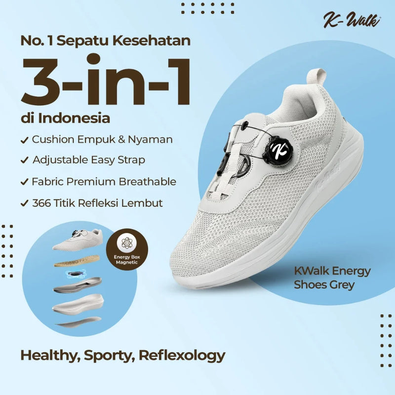 K-Walk Energy Shoes (Grey) | Last Call